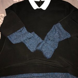 Topshop Peter Pan collar lace top